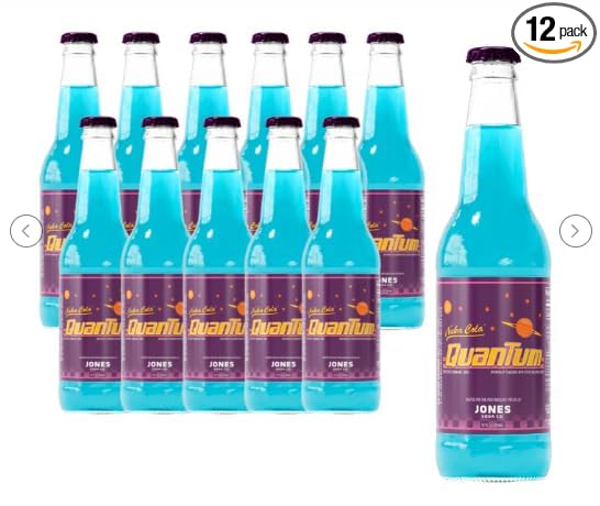 Fallout Nuka-Cola Quantum Jones Soda | Official Sour Berry Lemonade Flavored Nuka-Cola Soda | Pack of 12