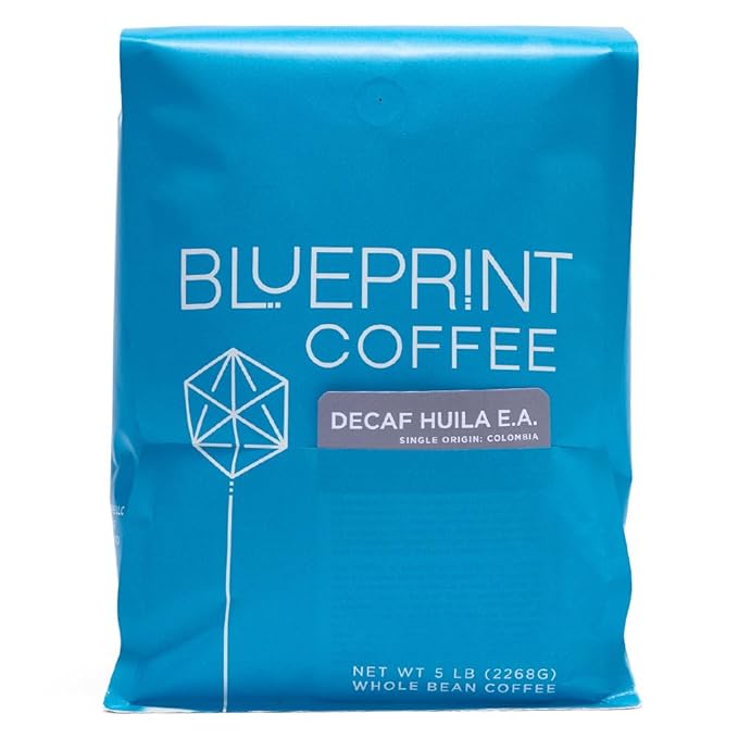 Blueprint Coffee Decaf Huila Single Origin Colombia Whole Bean Coffee 5lb