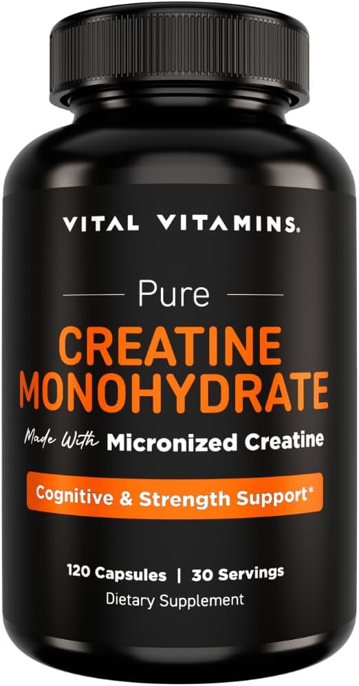Vital Vitamins Multi-Collagen Powder 30 Servings + Creatine Capsules 120 ct