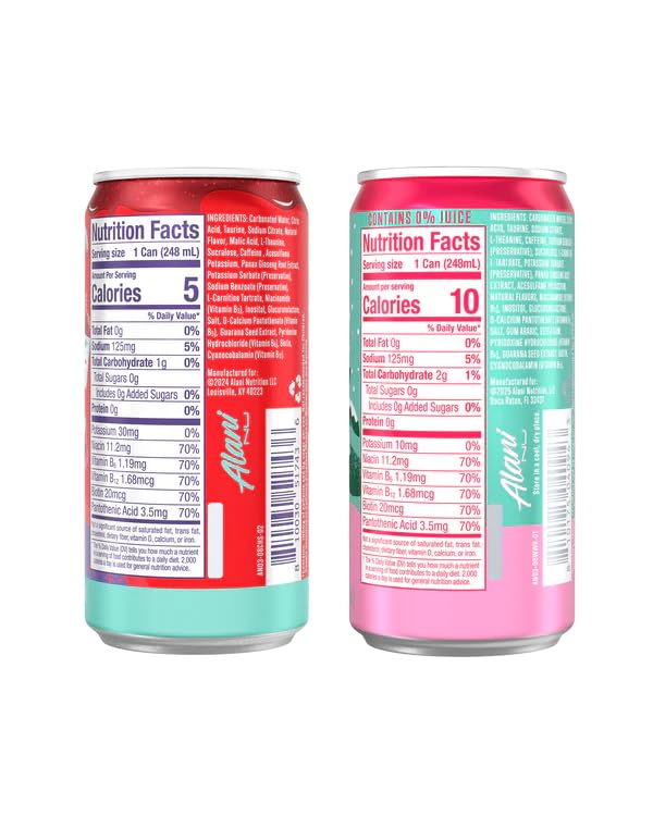 Alani Mini Merry Mix Energy Drink Variety Pack – Limited Edition Holiday Flavors Winter Wonderland &amp Cherry Slush – Sugar Free 8.4 fl oz Cans (8 Pack)