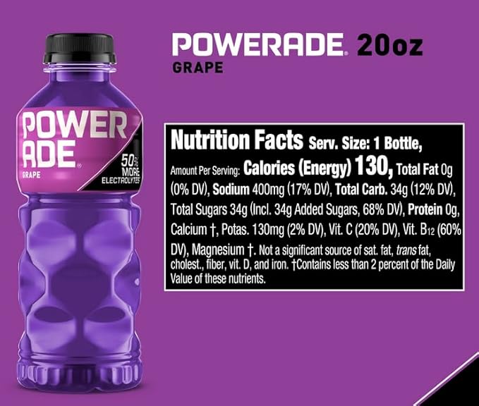 POWERADE Grape Bottles 20 FL OZ Bottles (12)
