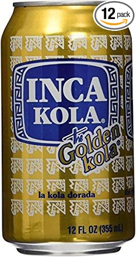 Inca Kola Golden Carbonated Beverage Soda - la kola dorada - 12 oz cans - 12pk - SET OF 2