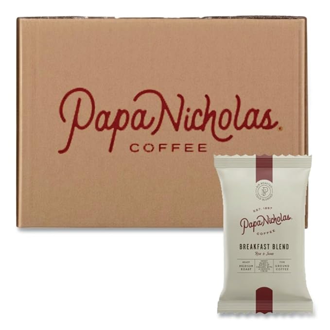 PapaNicholas Coffee 25184 Premium Coffee Breakfast Blend 18/Carton