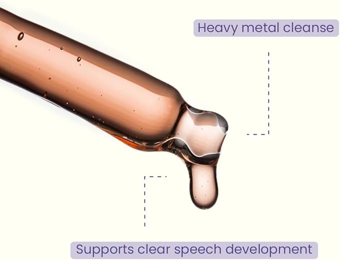 Speech Ease Kids Supplement – Natural Speech Support Drops with Vitamin B12 Folate &amp Vitamin D | Heavy Metal Cleanse for Brain Health Communication &amp Confidence | Gluten-Free Non-GMO Made