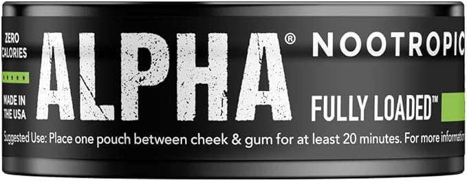 Fully Loaded Alpha Nootropic Pouches (Lime) - 5 Cans - 15 Pouches per can - Effective Nootropic Delivery Nic Pouch Replacement - Faster Absorption Alpha GPC L-Tyrosine GABA