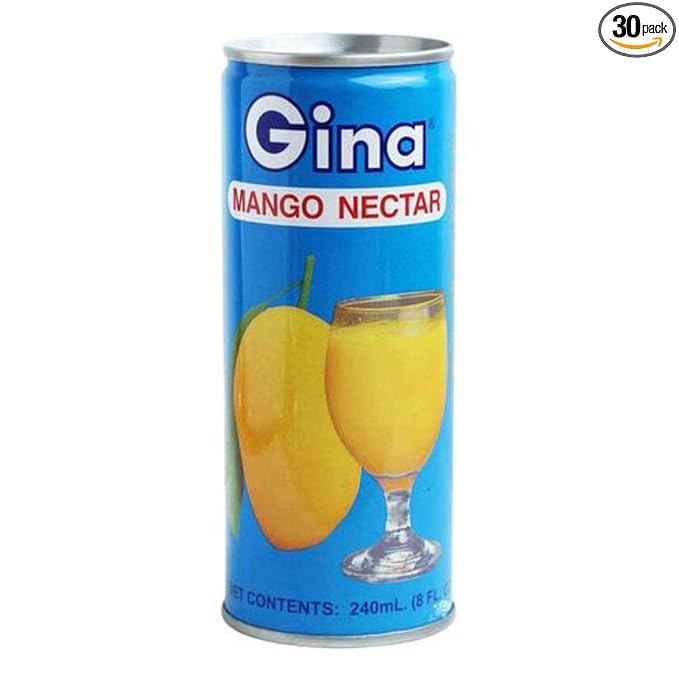 Gina Mango Nectar Juice 8 fl oz / 240ml (Pack of 30)
