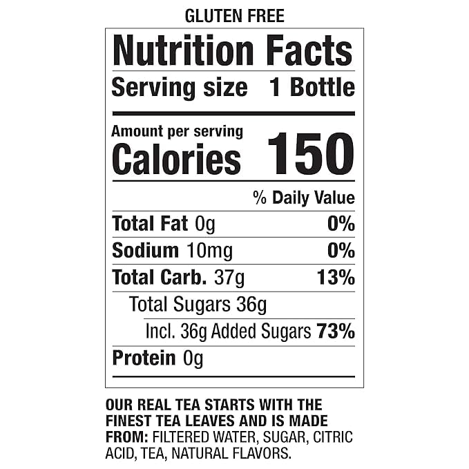 Lemon Ice Tea 16 fl oz recycled plastic bottle Pack of 17