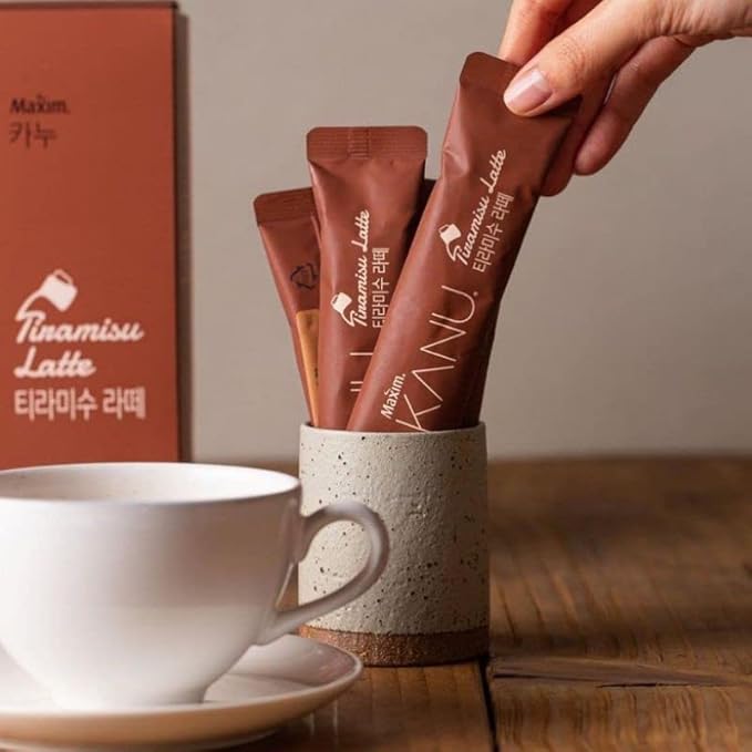 Dongsuh Maxim Kanu Tiramisu Latte Coffee 24 Sticks (Pack of 2 Total 48 Sticks)