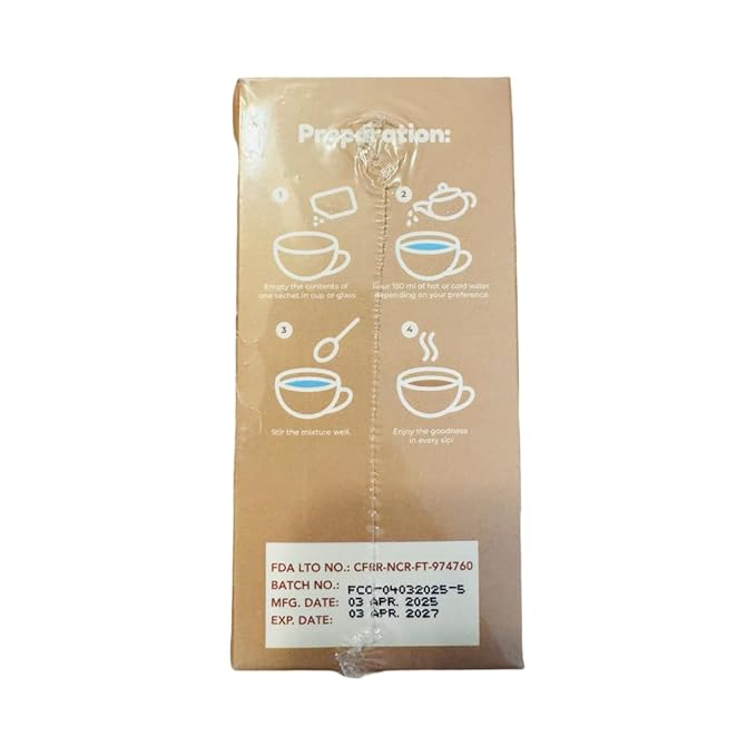 Hot Babe Black Coffee Mix by Kiray Celis (10 Sachets Black Vanilla Chia)