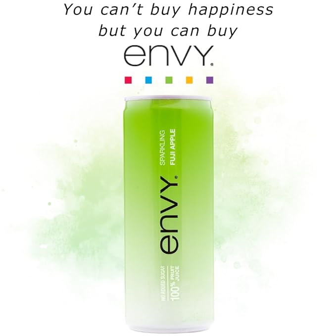 Envy Sparkling 100% Fruit Juice Fuji Apple 8oz (Case of 24)
