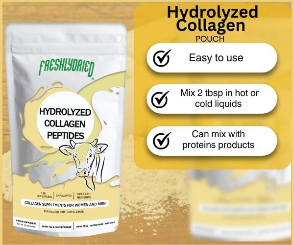 Freshlydried Hydrolyzed Collagen Peptides Powder