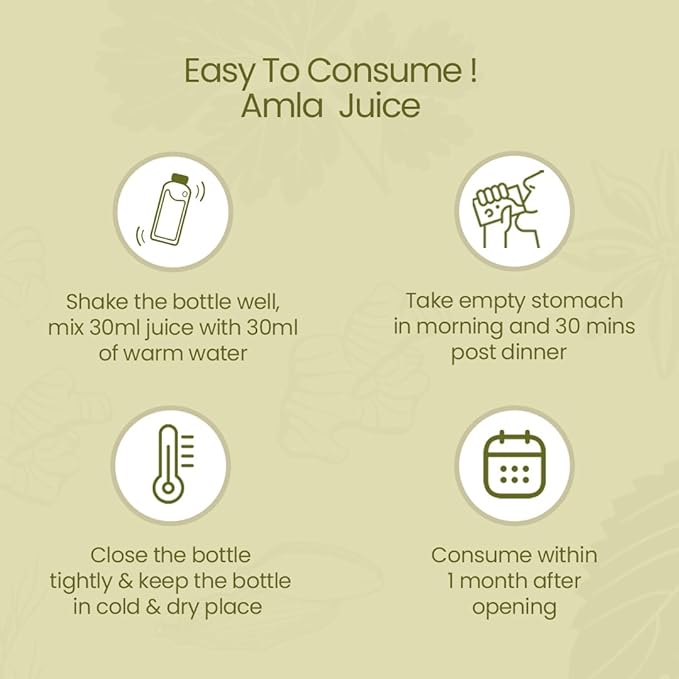 Krishna's Special Amla High Fiber Juice - 1000 ml | Fresh cold pressed Amla Juice | Helps Boosts Skin and Hair Health | Helps Detox | Rich in Vitamin C | Natural Immunity Booster