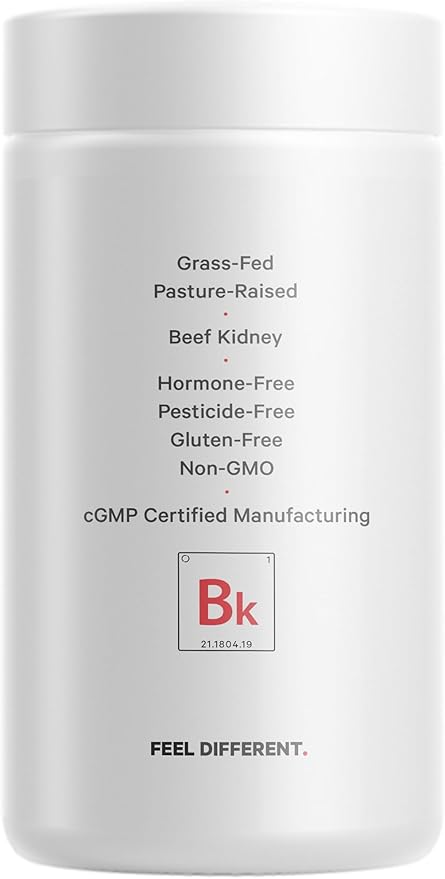 Codeage Grass Fed Beef Kidney Supplement - Freeze Dried Non-Defatted Desiccated Glandulars Nutrition Bovine Pills – Pasture Raised Beef Vitamins - Non-GMO -180 Capsules
