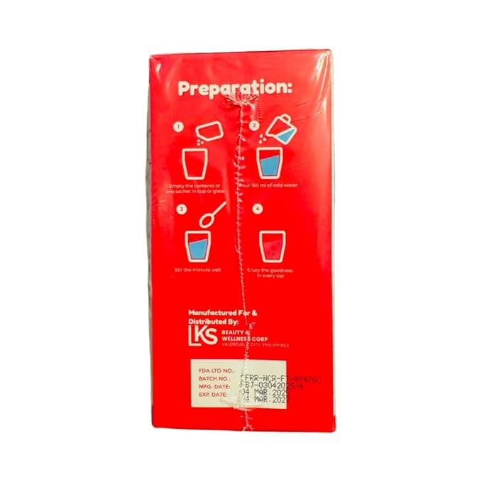 Hello Bloom Glow Reduced L-Glutathione Powder Juice Drink (10 Sachets x 18g Grapefruit)