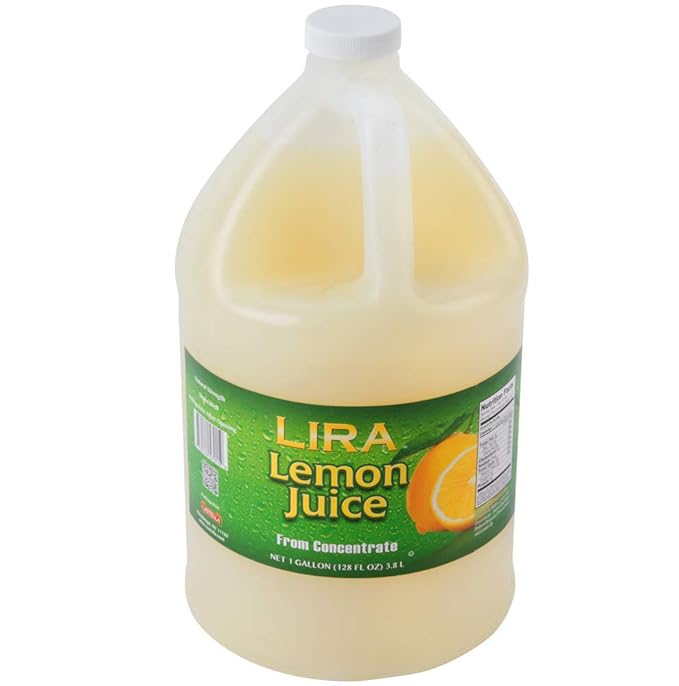 Lira Four Bottles of Lemon Juice 128 Fl oz.