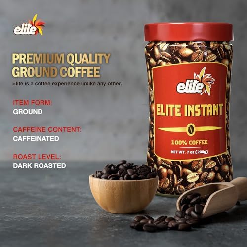 Elite Instant Coffee 7oz (12 Pack) | Rich &amp Aromatic Product of Israel Kosher excluding Passover