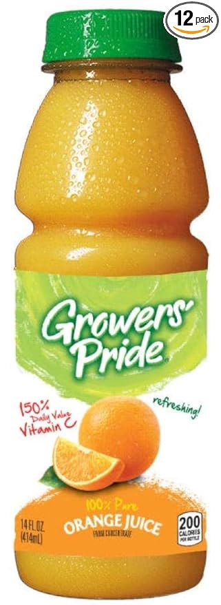 Floridas Natural Growers Pride Orange Juice 14 Fluid Ounce -- 12 per case.