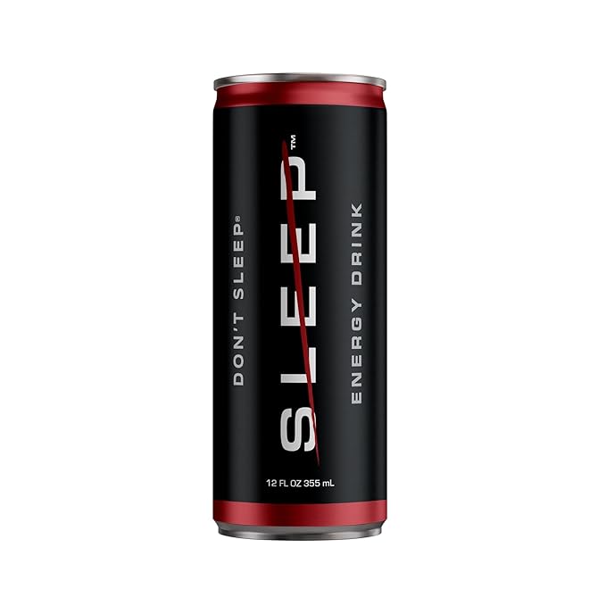 Don't Sleep Energy Drink - 12-Pack Clean energy &amp 100 Calories per Can Caffeine Taurine and B-BVitamins for an Unstoppable Boost - 116mg of Caffeine