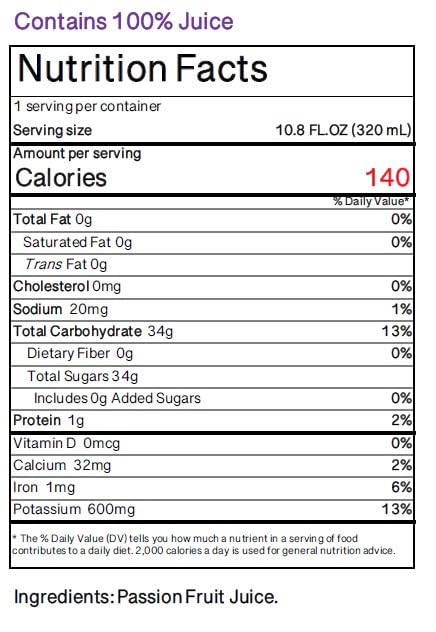 Namai Pure Passion Fruit Juice No Added Sugar 24-Pack