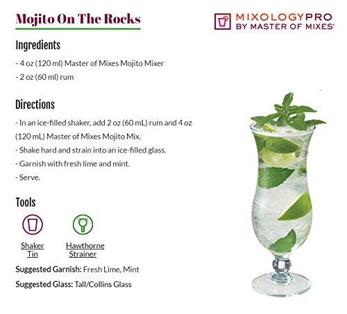 Master of Mixes Mojito Drink Mix Ready To Use 1 Liter Bottle (33.8 Fl Oz) Pack of 6