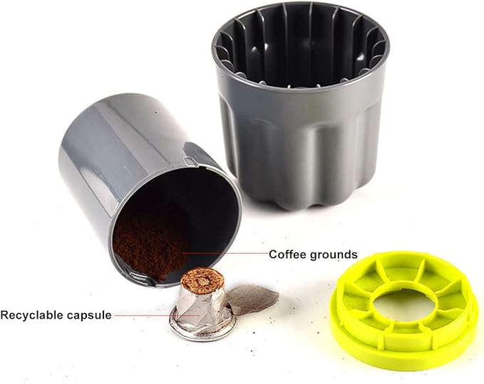 Capsule Coffee Grounds Container: Features Push Design a Practical Kitchen Accessory for Grounds and Capsule Separation