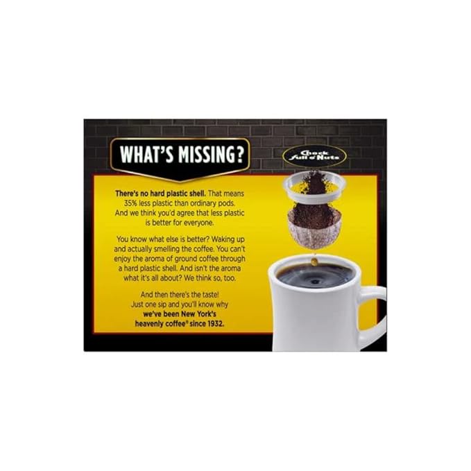 Chock Full o’ Nuts Original Roast Medium Roast K-Cups – Compatible with Keurig Pods K-Cup Brewers (1 Pack of 32 Single-Serve Cups)
