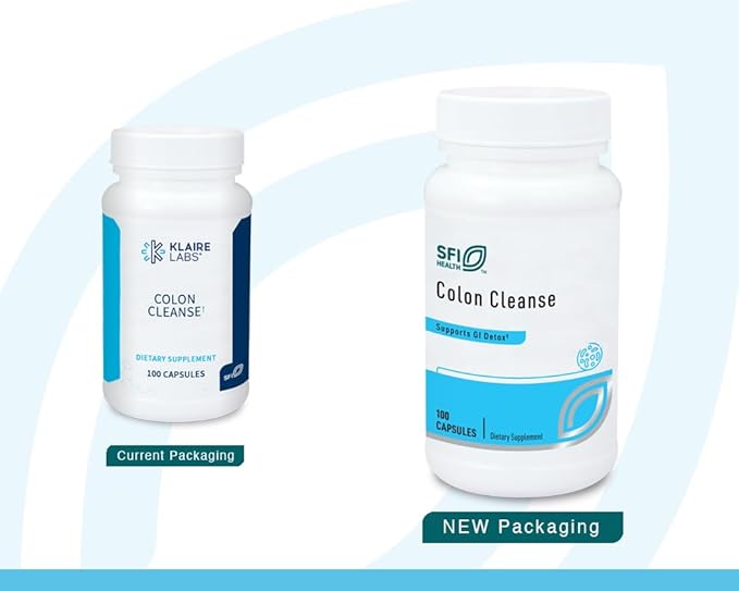 Klaire Labs SFI Health Colon Cleanse - Proprietary Botanical Probiotic &amp Digestive Enzyme Blend for Gentle Colon Support (100 Capsules)