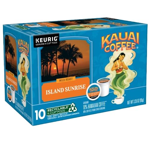 Kauai Coffee K-Cup Pods for Keurig Brewers – Arabica Coffee 10% Hawaiian – Mild Medium and Dark Roast Rich Smooth No Bitterness – Four Flavors 4 Packs of 10 Single Serve K-Cups