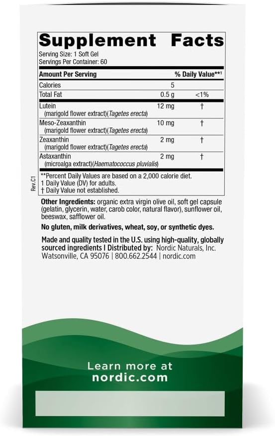 Nordic Naturals Blue Light Defense - 60 Soft Gels - Four Phytonutrients with Complementary Antioxidant Capacities - Supports Retinal Health Visual Function - Non-GMO - 60 Servings