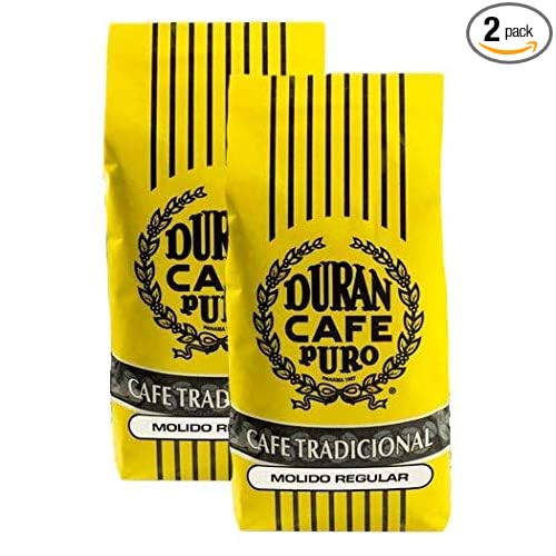 Cafe Duran (Two Pack) Cafe Tradicional - Best Panama Coffee - Regular Ground 1 Pound/425g