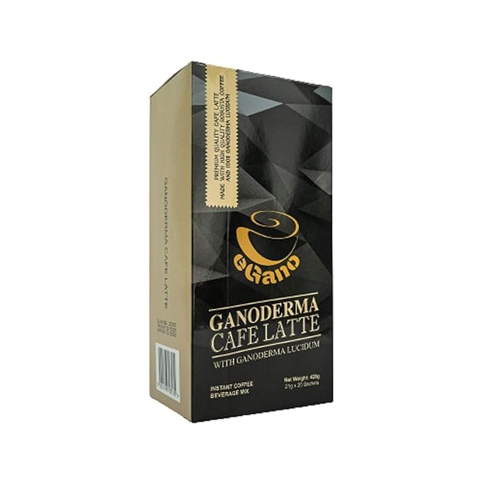 5 Boxes eGano Premium Ganoderma Cafe Latte Instant Coffee With Ganoderma Lucidum Extract (21g x 20 Sachets/Box)