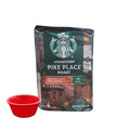 KING BUY BOX 1 PCS cup Bundle with Pike Place Medium Roast Ground Coffee Bag 40 Ounce compatible with Starbucks