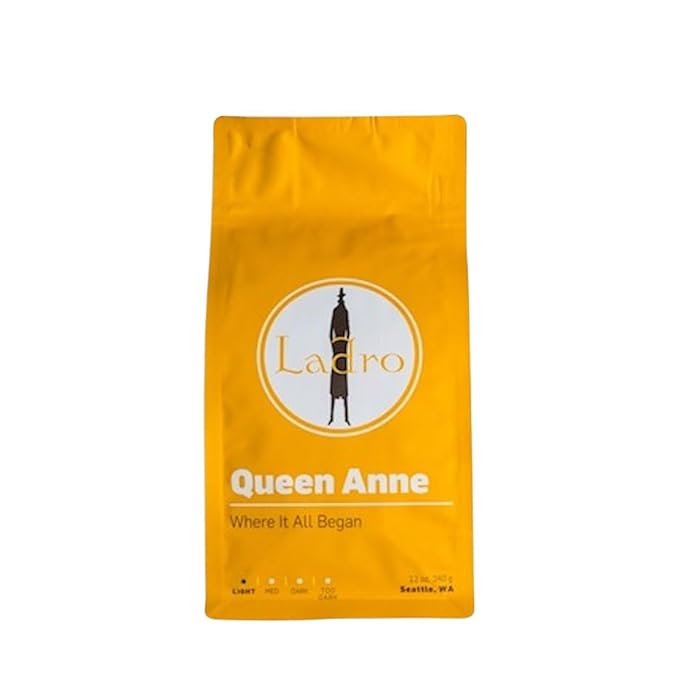 Queen Anne Blend - Roasted by Ladro Roasting - Freshly Ground Coffee - 12 Ounce Bag