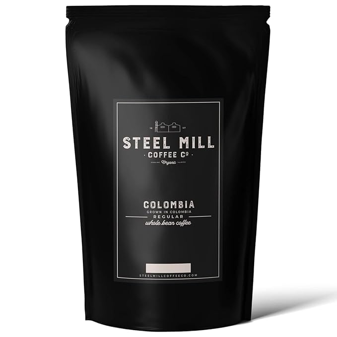 Steel Mill Coffee Co. | Colombia Supremo Single-Origin Gourmet Coffee | 2 LB Bag | Ground | Medium Roast | 100% Arabica Beans