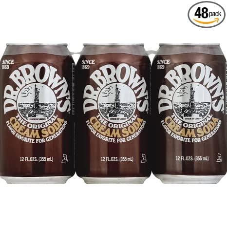 Dr. Brown Cream Soda Pack of 48 12oz Cans