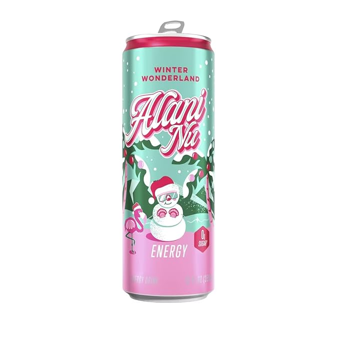 Alani Strawberry Sunrise Winter Wonderland &amp Cotton Candy Energy Drink - Sugar Free Low Calorie Energy Drinks - 12 fl oz Can 6 Pack