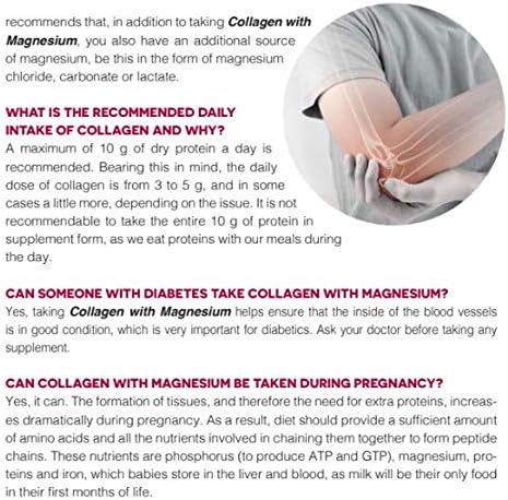 AML Sport - Collagen with Magnesium + VIT C B1 B2 and B6 Powder - 350g (Strawberry Flavour). Tissue Regenerator with Type 1 &amp2 Collagen. Gluten Free. Sugar Free
