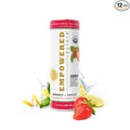 Organic Strawberry Lemon Basil Energy &amp Focus Drink | Green Tea (Natural Caffeine) L-Theanine Ashwagandha Electrolytes |12oz. Cans (Pack of 12)