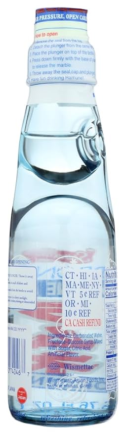 Shirakiku Ramune Carbonated Drink - Original 6.76-Ounce Bottle (Pack of 3)