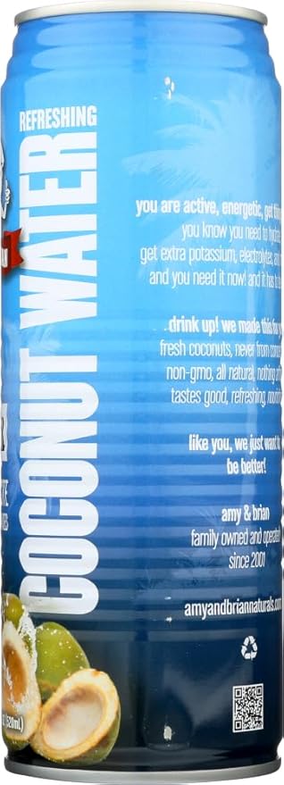 AMY &amp BRIAN JUICE COCONUT YNG NO PULP 17.5 FO PK- 12