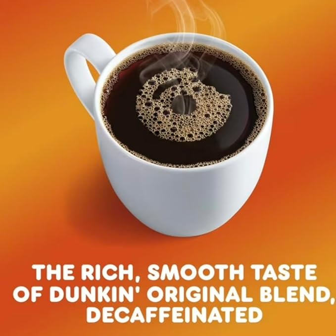 Dunkins Decaffeinated Medium Roast Ground Coffee 40 oz