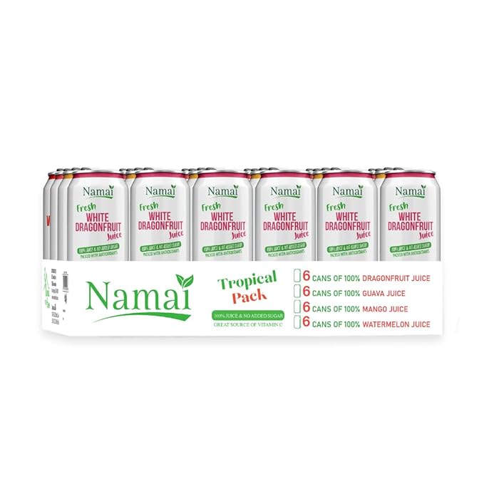 Namai 100% All Natural Pure Juice Tropical Pack No Added Sugar No Preservatives Pack of 24