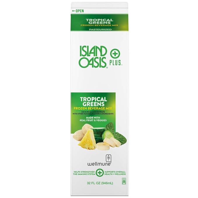 Island Oasis Tropical Greens Frozen Beverage Mix 32 Fluid Ounce -- 12 per case