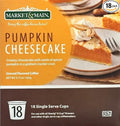 Market &amp Main Pumpkin Cheesecake Coffee Pods Compatible with Keurig K-Cup Brewers 18 Single Serve Cups