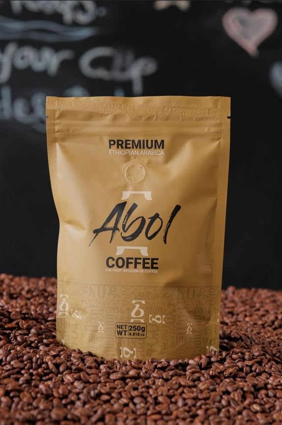 Abol Coffee Premium Ethiopian Arabica Ground Coffee First Infusion 500g Gold Package