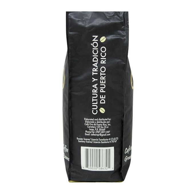 Cafe Oro Espresso Roasted Coffee Beans- Puerto Rican Coffee (2 pounds) in an Affinity Foods Bag