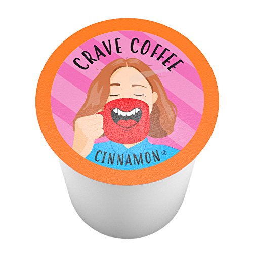 Crave Beverages Flavored Coffee Pods Compatible with Keurig K-Cup Brewers Cinnamon 100 Count