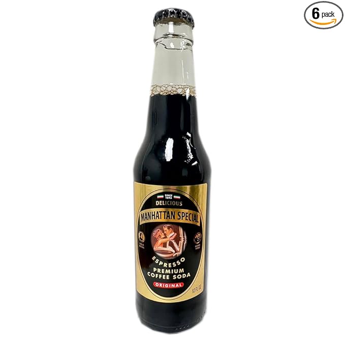 Manhattan Special - Regular - Premium Coffee Soda - 12 oz (6 Glass Bottles)