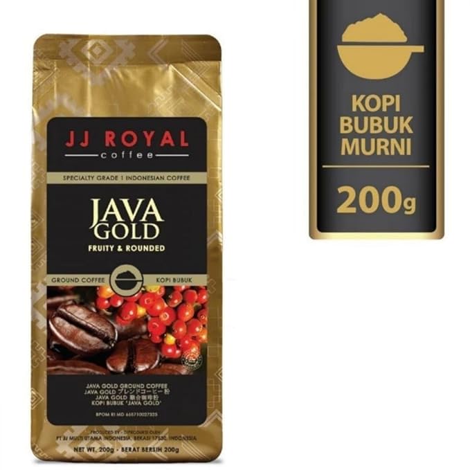 JJ Royal Coffee Java Gold 200g Ground Coffee (Pack of 4)