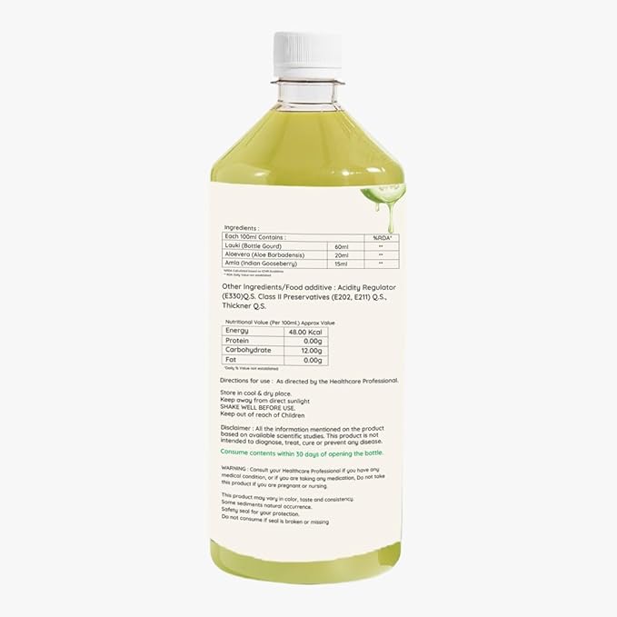 Bhumija Lifesciences Lauki Aowevera Juice (Sugar Free) 1 LTR.(Pack of Two)